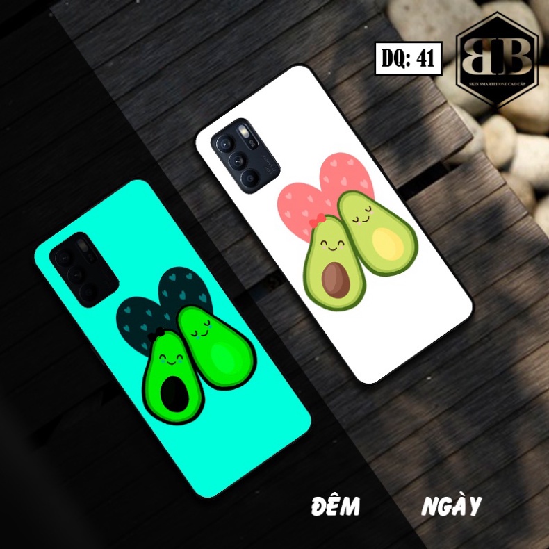 Ốp lưng kính Dạ Quang OPPO RENO6 Z 5G  phát sáng trong đêm giá rẻ