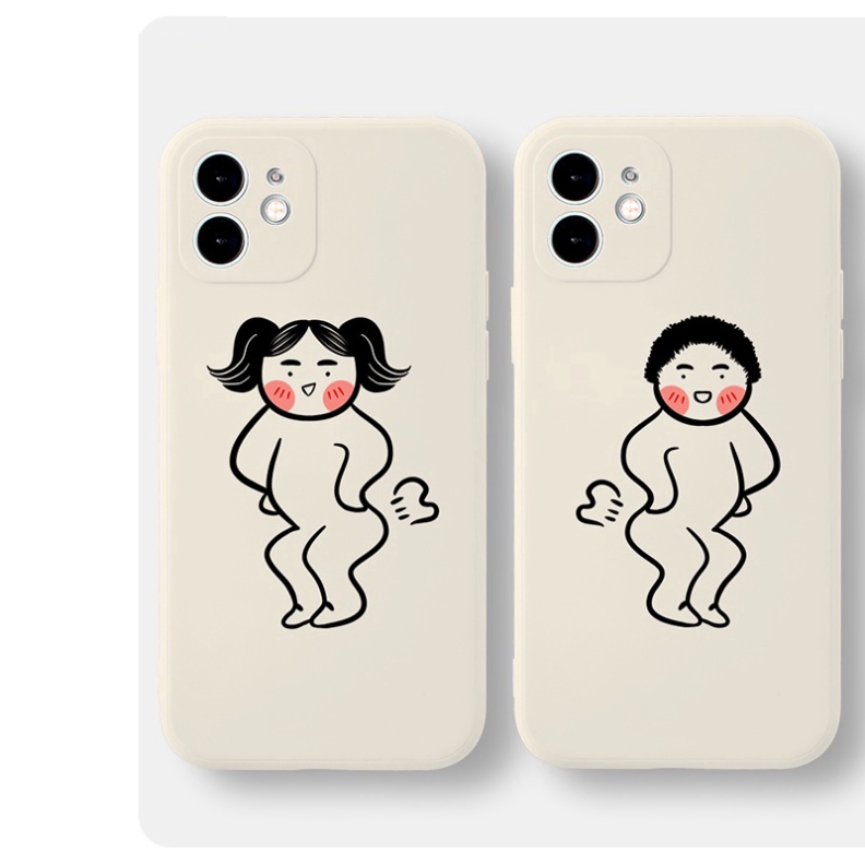 Ốp lưng iphone BẢO VỆ CAMERA cho iphone 7+/8 plus, X, XSMAX, 11, 12, 12, 13 PROMAX CÔ GÁI, CHÀNG TRAI XÌ HƠI