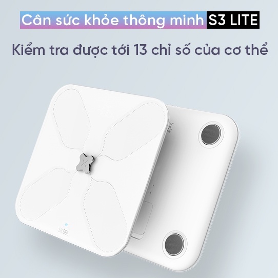 Cân Sức Khỏe Thông Minh PICOOC S3 Lite -  Hàng Chính Hãng - APP Tiếng Việt - Bảo Hành 12 tháng