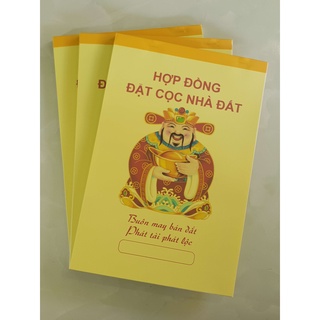 Combo 3 Quyển Sổ đặt cọc nhà đất Thần Tài (loại cao cấp)