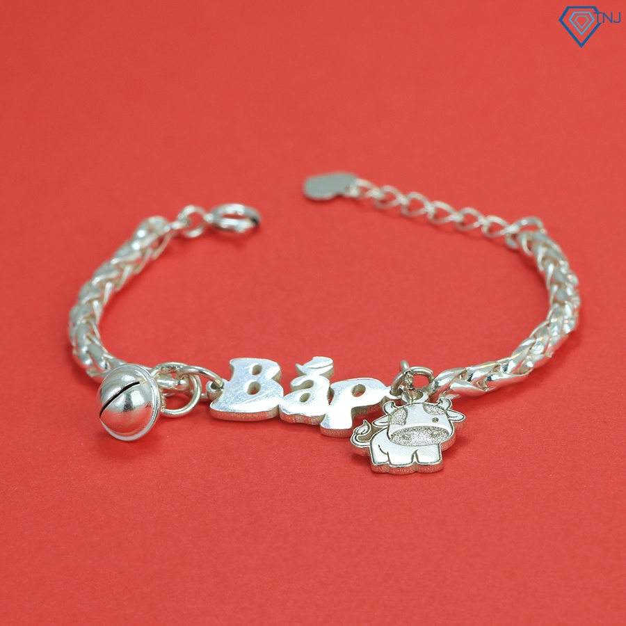 Vòng bạc cho bé trai, bé gái khắc tên theo yêu cầu LTT0066 - Trang Sức TNJ