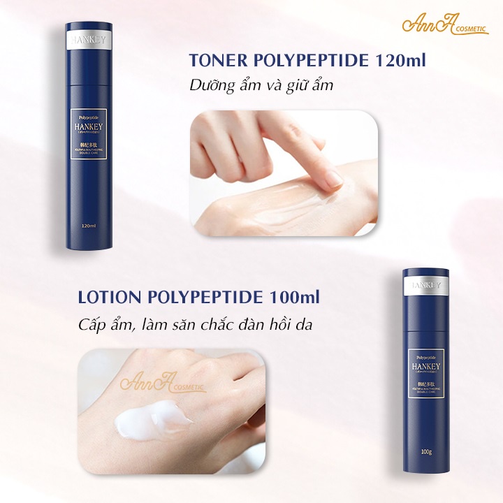 Bộ Dưỡng Da Chăm Sóc Mặt Combo Skincare Dưỡng Trắng Da Mặt Polypeptide Hankey, Bộ Mỹ Phẩm Nội Địa Trung 12 Món