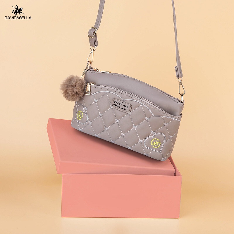 Túi đeo vai nhiều ngăn YADOU thêu họa tiết dễ thương thời trang cho nữ