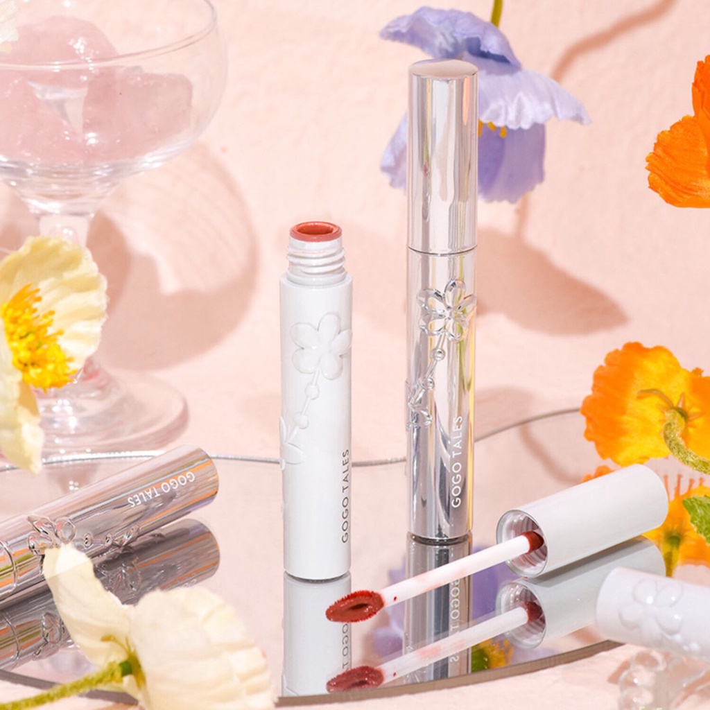 Son kem bóng khắc hoa Gogo Tales mềm môi căng mọng môi Water Light Embossed Lip Glaze Gogotales GT345 GOGO97