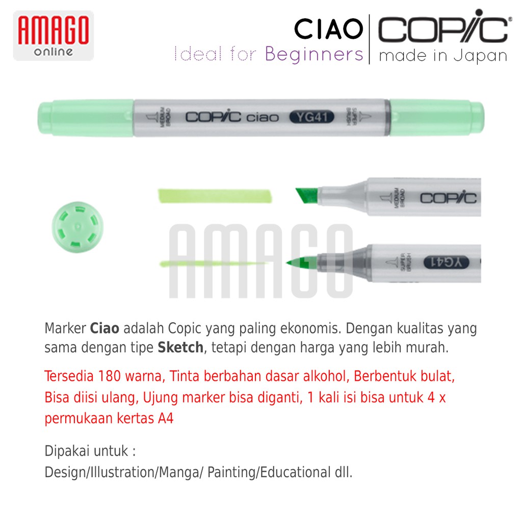 (hàng Mới Về) Set 6 Hộp Phấn Trang Điểm Copic Ciao Ccm / 6ps 6 Màu Sắc