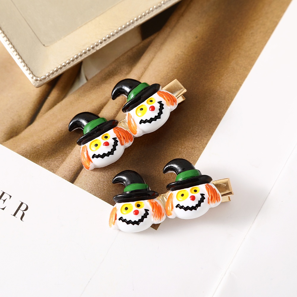 Bộ 2/4 kẹp tóc Haimeikang hình bí ngô Halloween dễ thương