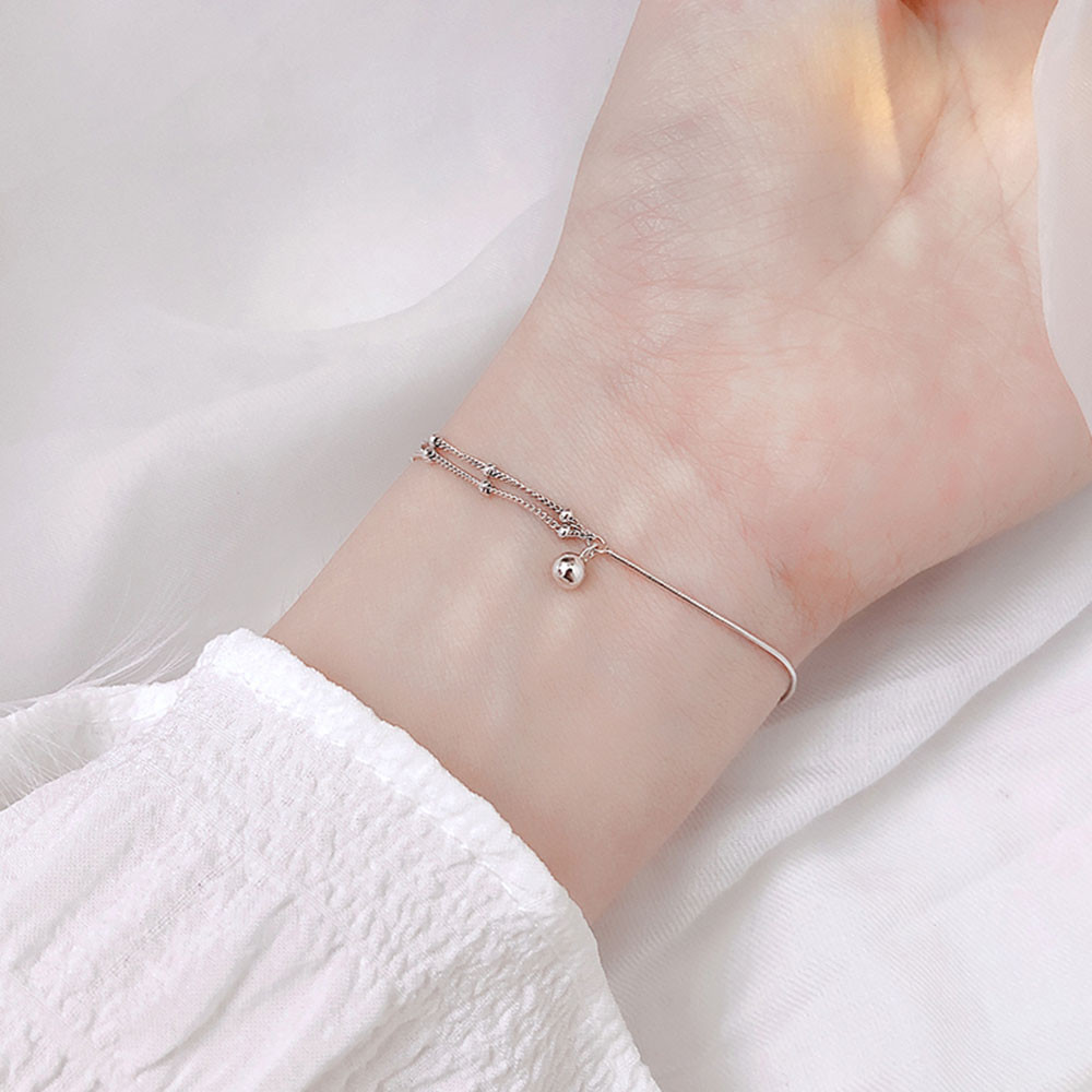 Vòng tay chuỗi hạt S925 thiết kế bất đối xứng thời trang cho nữ Yanqueens Trang sứ Quà tặng
