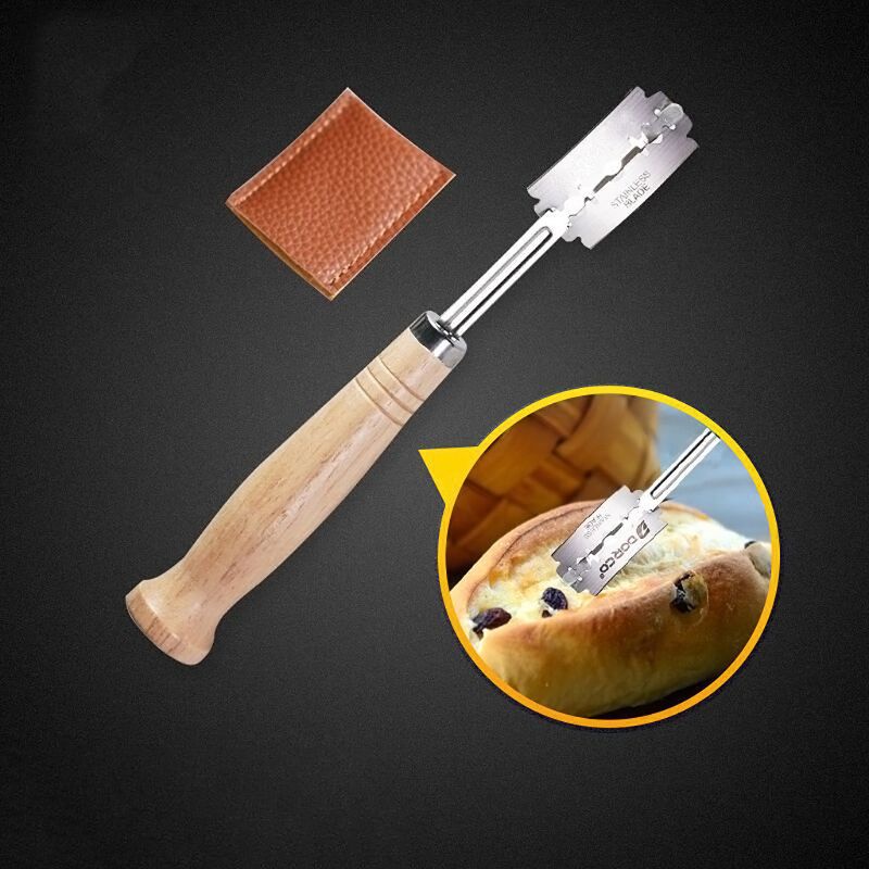 Bộ 4 dao cắt bánh mì cán gỗ tiện dụng thay thế được
