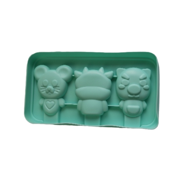 Khuôn kem silicone 3 chiếc hình động vật - Khuôn kem Hot Hit cực cute nhà Beemart