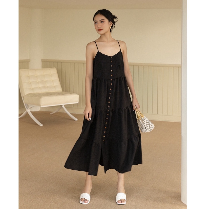 OLV - Đầm Inky Button Straps