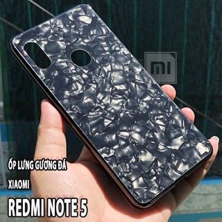 Ốp lưng dùng cho máy xiaomi redmi note 5 / note 5 pro loại đá - chống sốc - chống trầy - đen