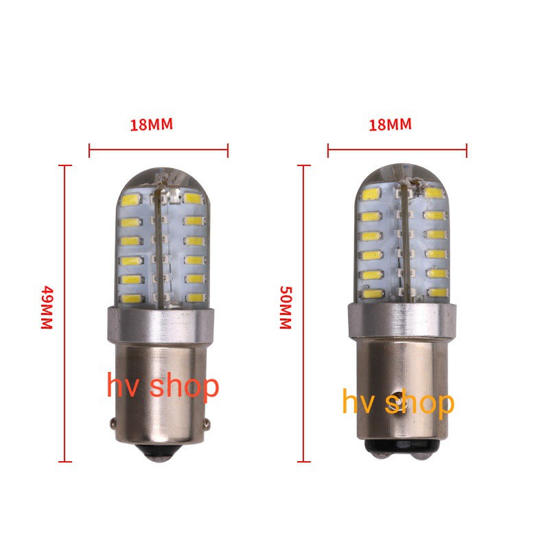 Led xe may bóng đèn led hậu chớp 48 tim smd gắn xe máy 1157