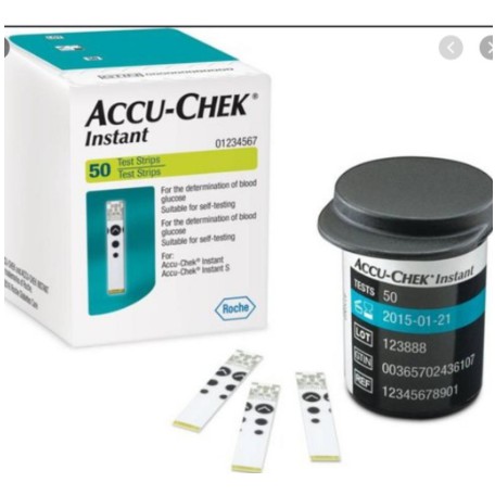 Que thử đường huyết ACCU - CHEK INSTANT HỘP 25 QUE, date dài, chính hãng