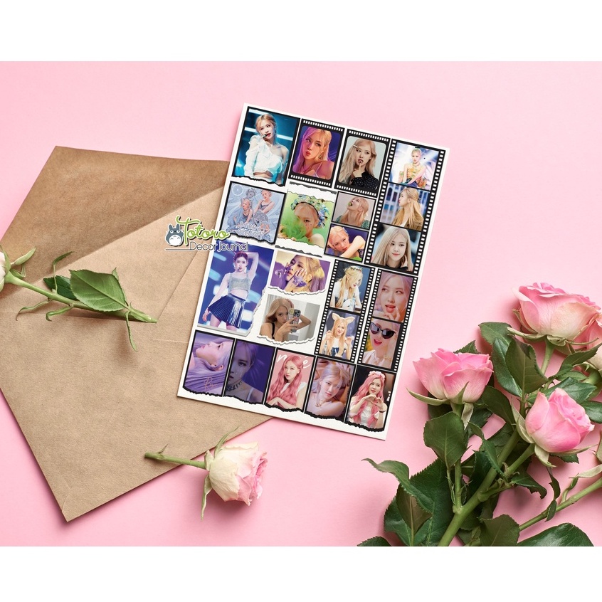 Hình dán Rose Blackpink khổ a4 chưa cắt