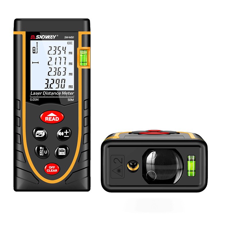 Thước Đo Khoảng Cách Bằng Tia Laser SNDWAY Phạm Vi 50m