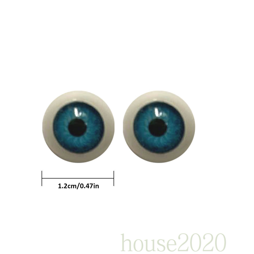 Set 8 con mắt nhựa dùng làm đồ thủ công búp bê 2020
