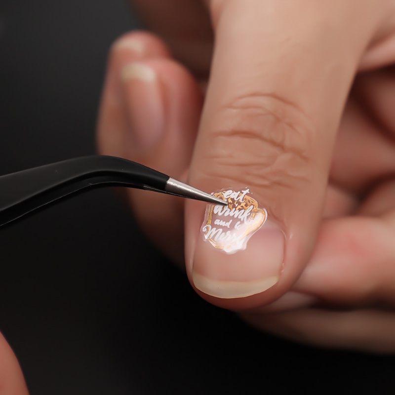 1 Tấm Nhãn Dán Móng Tay Họa Tiết Hình Học / Bông Tuyết Màu Vàng / Trắng Nhiều Màu Thời Trang Mùa