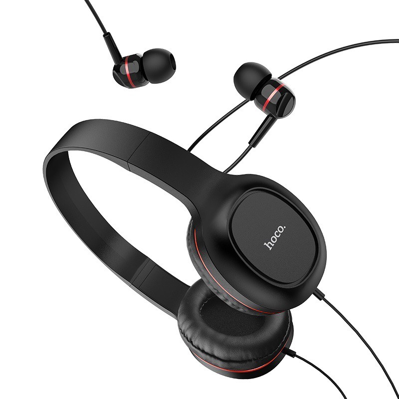 Tai nghe chụp tai có míc Hoco W24 chính hãng - Headphone cho điện thoại và máy tính