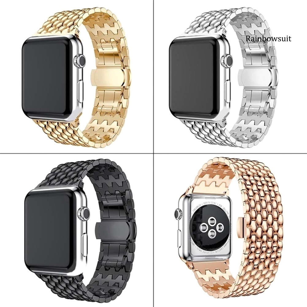 Dây Đồng Hồ Thay Thế Bằng Thép Không Gỉ 38 / 42mm Cho Apple Iwatch