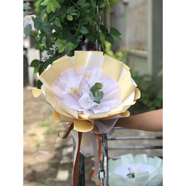 Cốt bó hoa tròn 5-7-9 bông mix phụ kiện FG8122