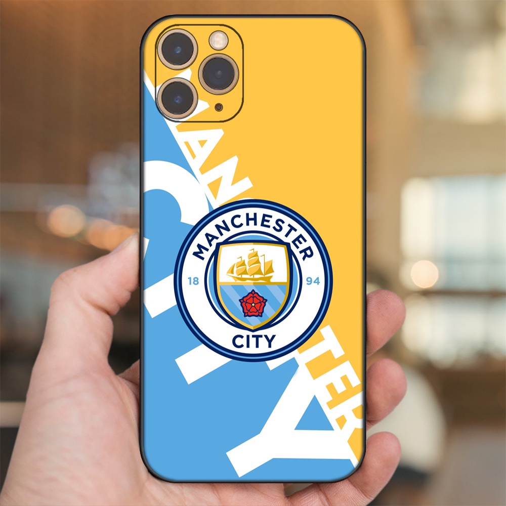 Ốp lưng iPhone 11 Pro dẻo đen cạnh vuông in hình Manchester City MC