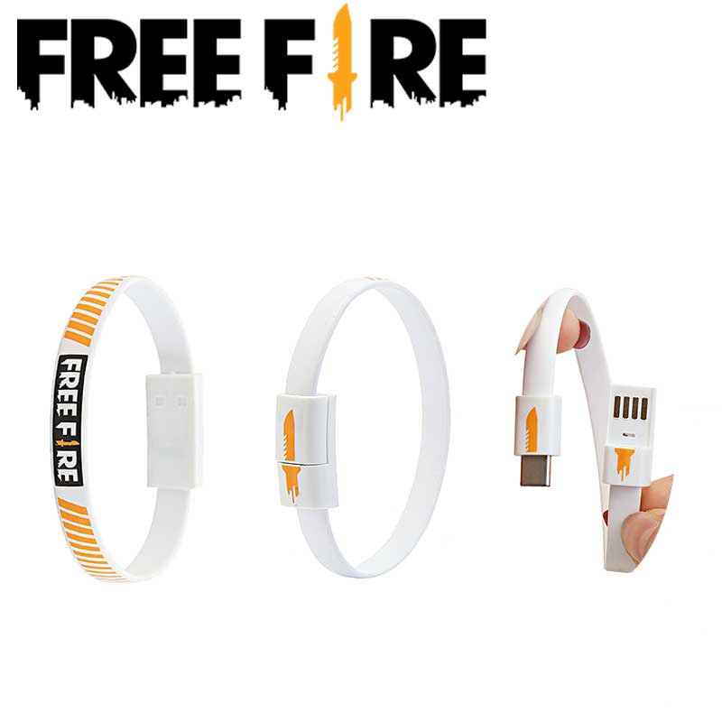 Free Fire Speed Data Cable Charging Bracelet type C Official White