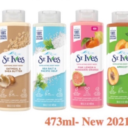 [Chính hãng] (USA) Sữa Tắm St.ives Bơ Và Yến Mạch 473ml mẫu mới