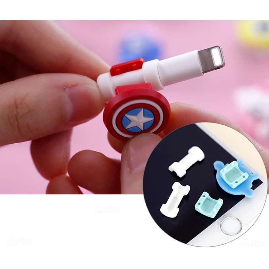 DISNEY 1 Vỏ Bảo Vệ Dây Cáp Sạc USB Chống Đứt Dành Cho IPhone Android Ốp