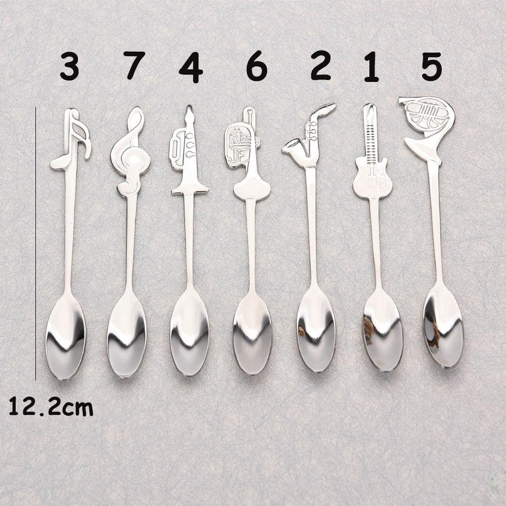 Muỗng Cà Phê Bằng Thép Không Gỉ Hình Nốt Nhạc