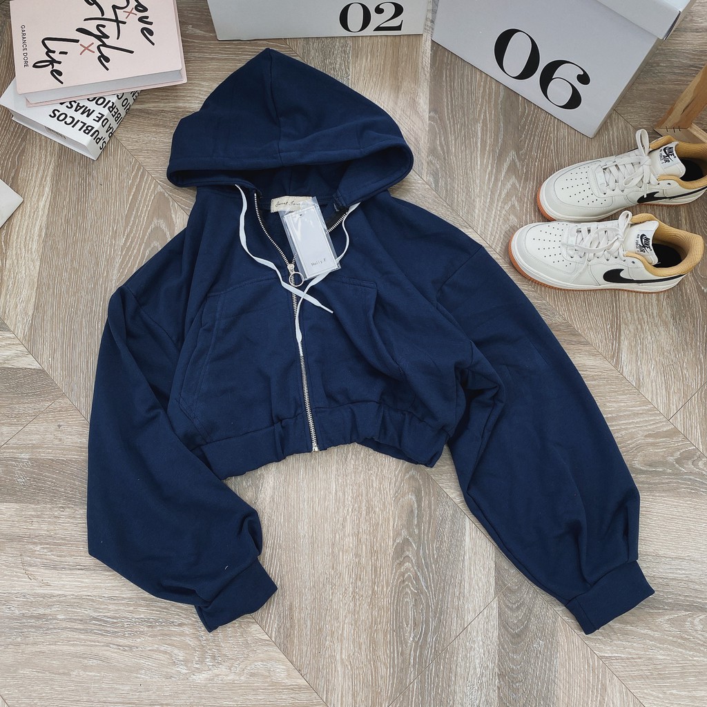 ÁO KHOÁC CROPTOP NÓN 4 MÀU (TH)