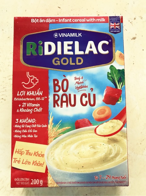 Bột ăn dặm RiDIELAC GOLD 200g