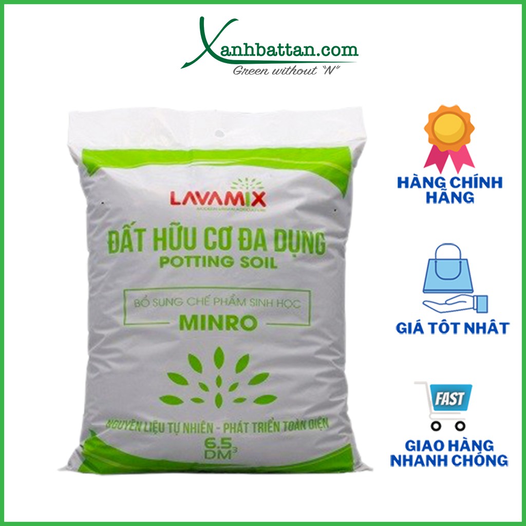 Đất Trồng Cây Giàu Dinh Dưỡng, Không Mùi Hôi Lavamix 6.5 dm3