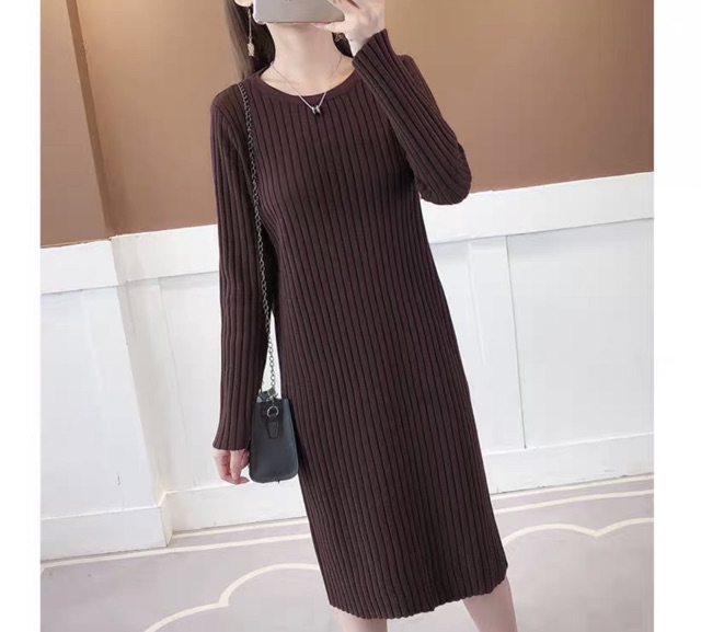 Đầm len suông dáng dài 🌸