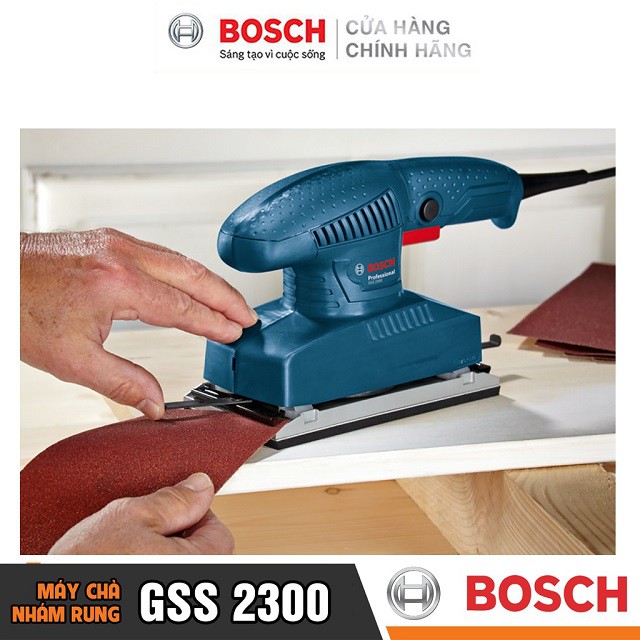 [CHÍNH HÃNG] Máy Chà Nhám Rung Bosch GSS 2300 (190W) Giá Đại Lý Cấp 1, Bảo Hành Tại Các TTBH Toàn Quốc
