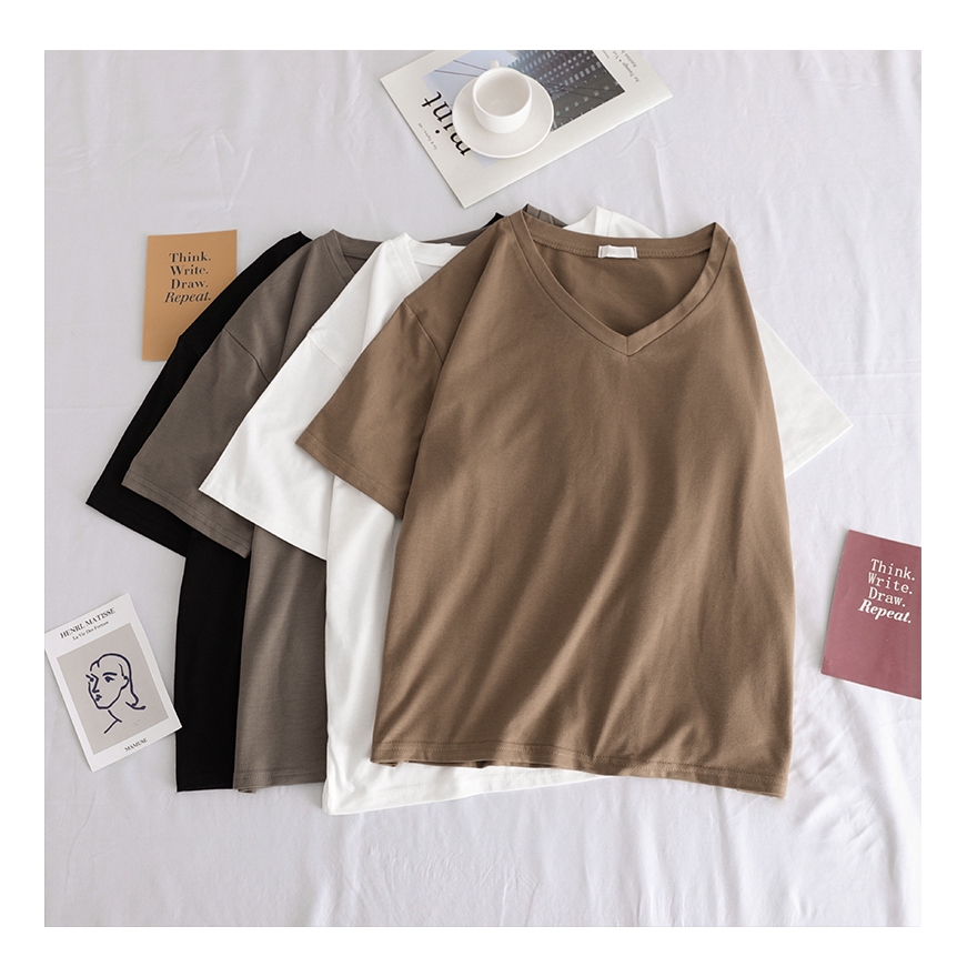 Áo thun SUXI ngắn tay gợi cảm phong cách Hàn Quốc thời trang dành cho nữ