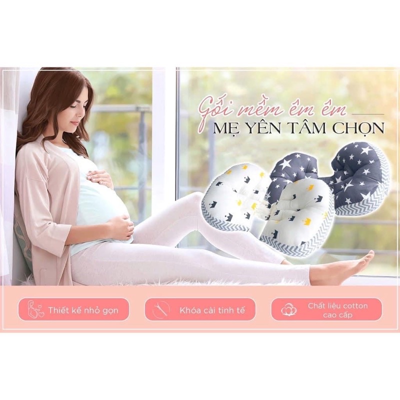 Gối cánh tiên cho mẹ bầu đỡ bụng -chống đau lưng cánh tiên hàng loại 1 - giảm đau lưng giúp mẹ bầu ngủ ngon PK Tkutrang