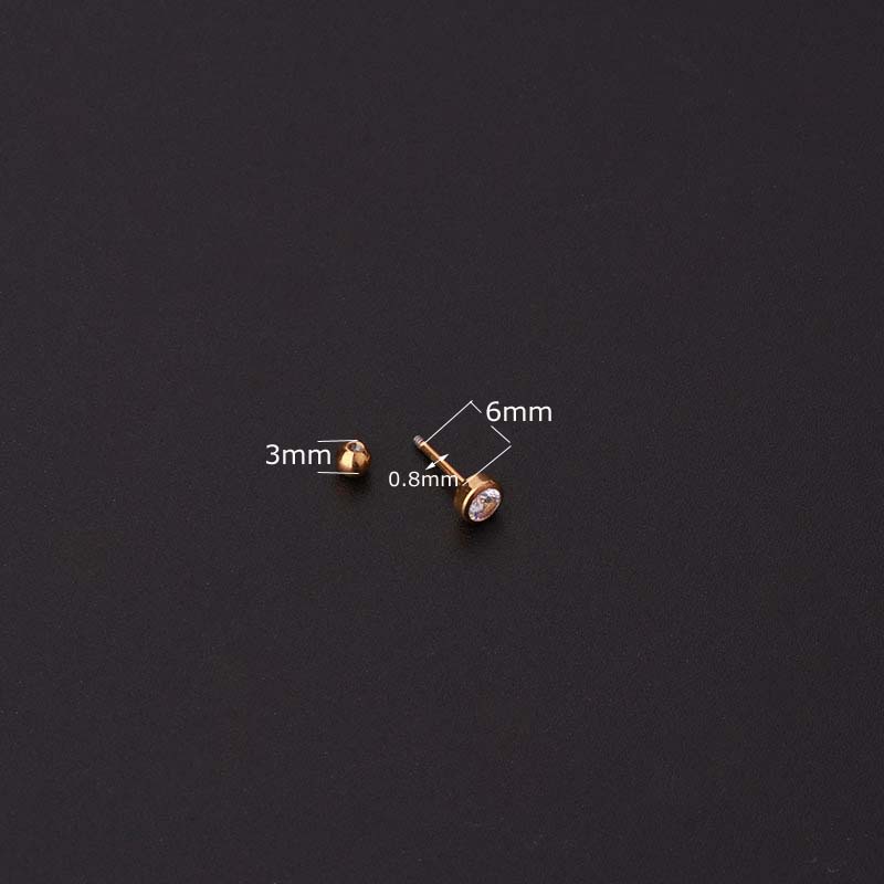 1 Bông Tai Xỏ Lỗ  20gauge Nhiều Kiểu Dáng Độc Đáo Thời Trang