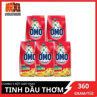 Combo 5 bột giặt omo tinh dầu thơm 360g