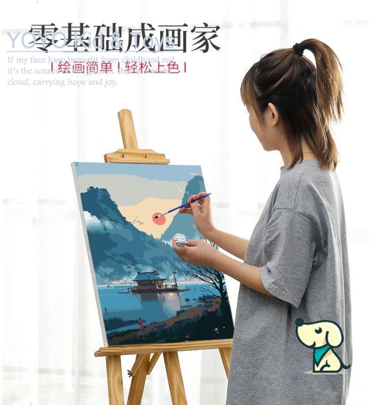 Bộ tranh sơn dầu số hoá hoá 40x50cm tự làm họa tiết thành viên BTS P4050