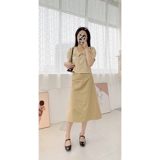 Áo croptop tay bồng