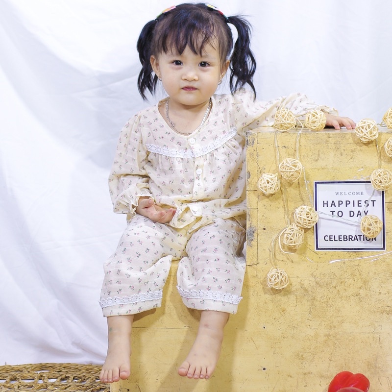 Bộ Quần Áo Dài Tay Cho Bé Gái O.P Kids