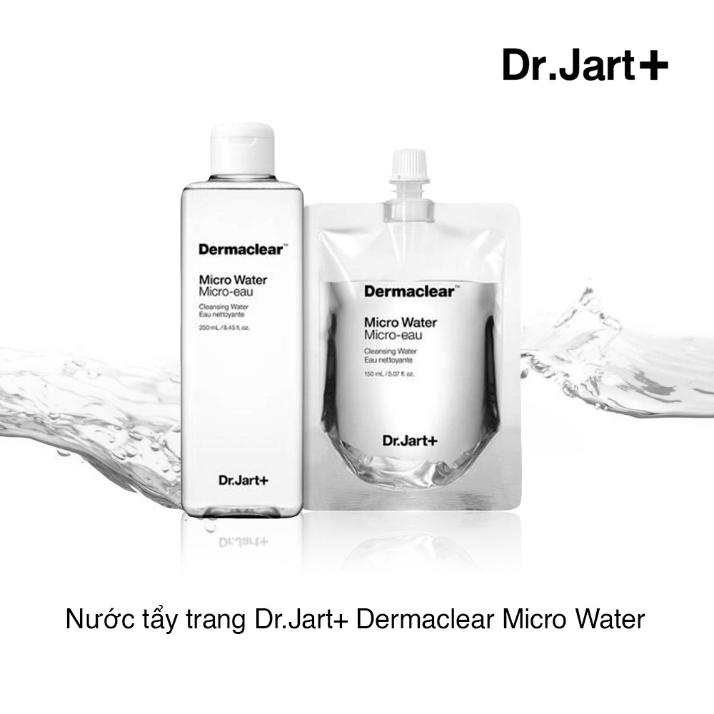 [Mã FMCGM50 - 8% đơn 250K] Nước khoáng tẩy trang Dr Jart+ Dermaclear Micro Water 250ml+ Refill 150ml