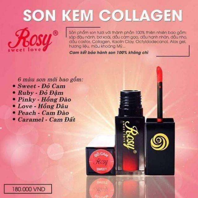 Son kem Rosy kèm phiếu bảo hành (6 màu son)