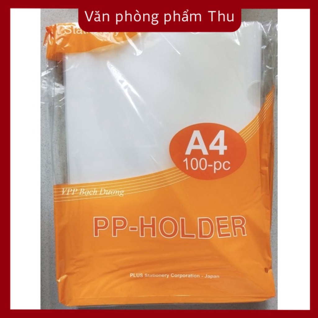 Combo 100 cái Bìa lá nhựa A4 Plus
