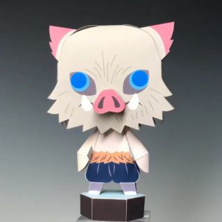 Mô hình giấy anime [Demon slayer/Kimetsu no Yaiba] chibi Hashibira Inosuke