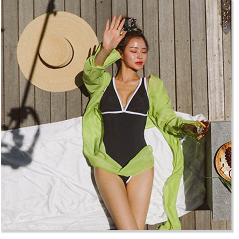 Order Bikini nữ đẹp,  Áo tắm một mảnh nữ bảo thủ che bụng giảm béo bikini tam giác mới 2019 bán buôn đồ bơi mùa xuân nón