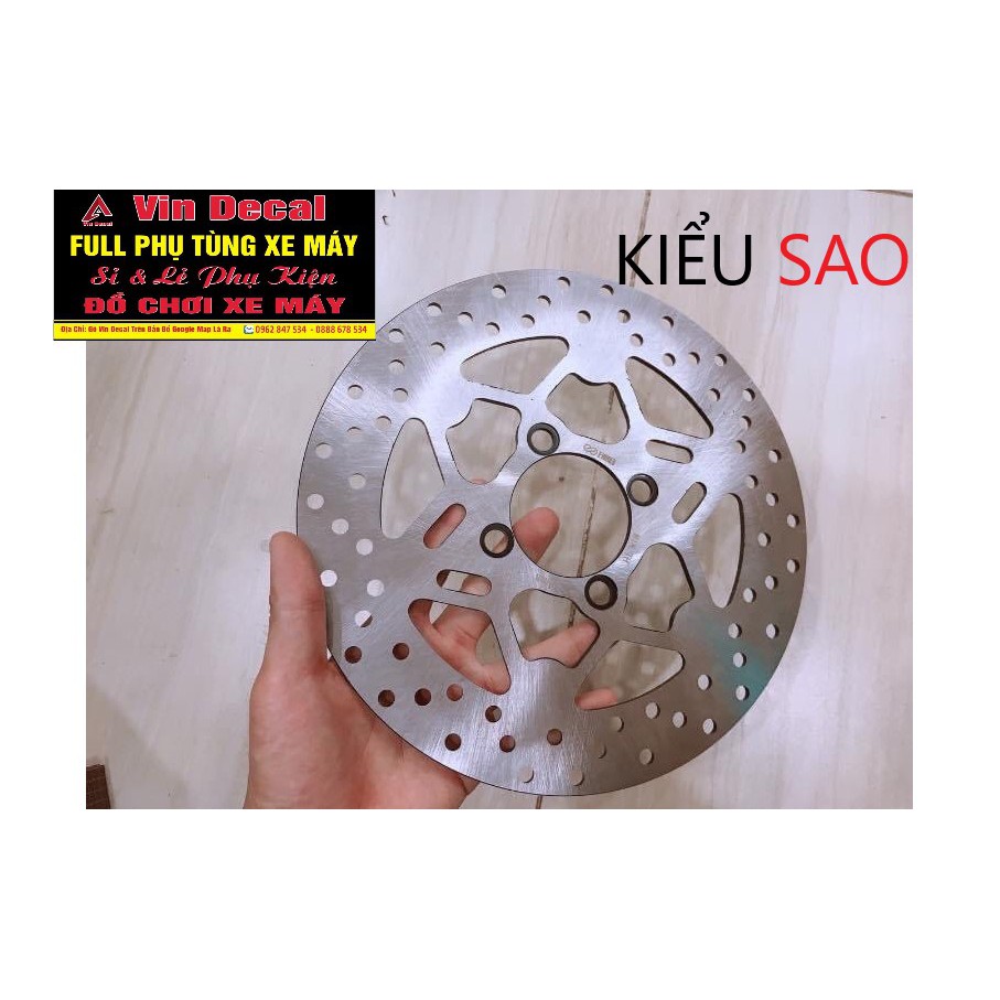 Đĩa trước ex 150 (size 245mm) dùng khi lên mâm rcb, redleo, asio, enkei, đùm 4 lỗ như zin