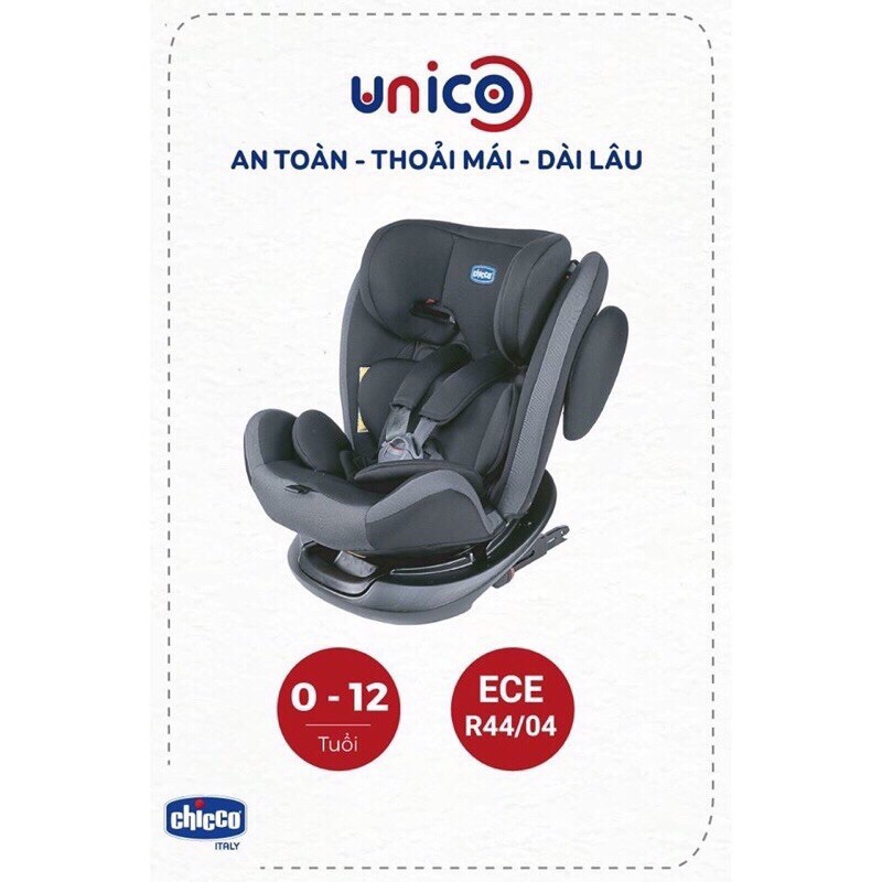 GHẾ NGỒI Ô TÔ XOAY 360 ĐỘ CHICCO UNICO ISOFIX 0-12Y