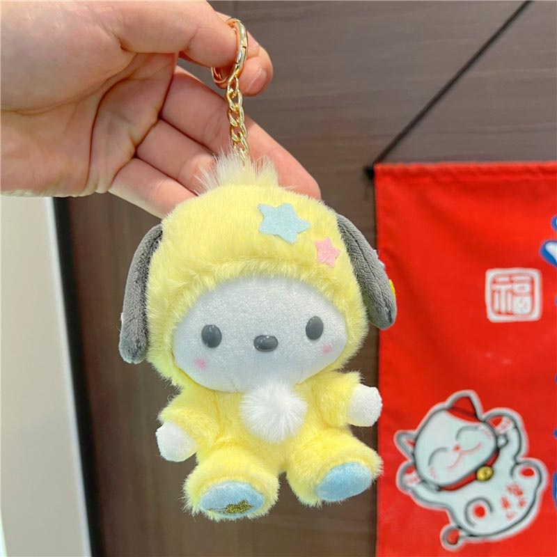 Đồ chơi nhồi bông Mềm Mại Hình Nhân Vật Hoạt Hình Kuromi Sanrio Kitty Cinnamoroll Đáng Yêu Trang Trí Phòng Bé Gái