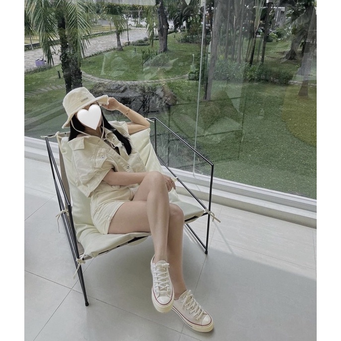 Set sơ mi be liền quần short kaki nữ mùa hè